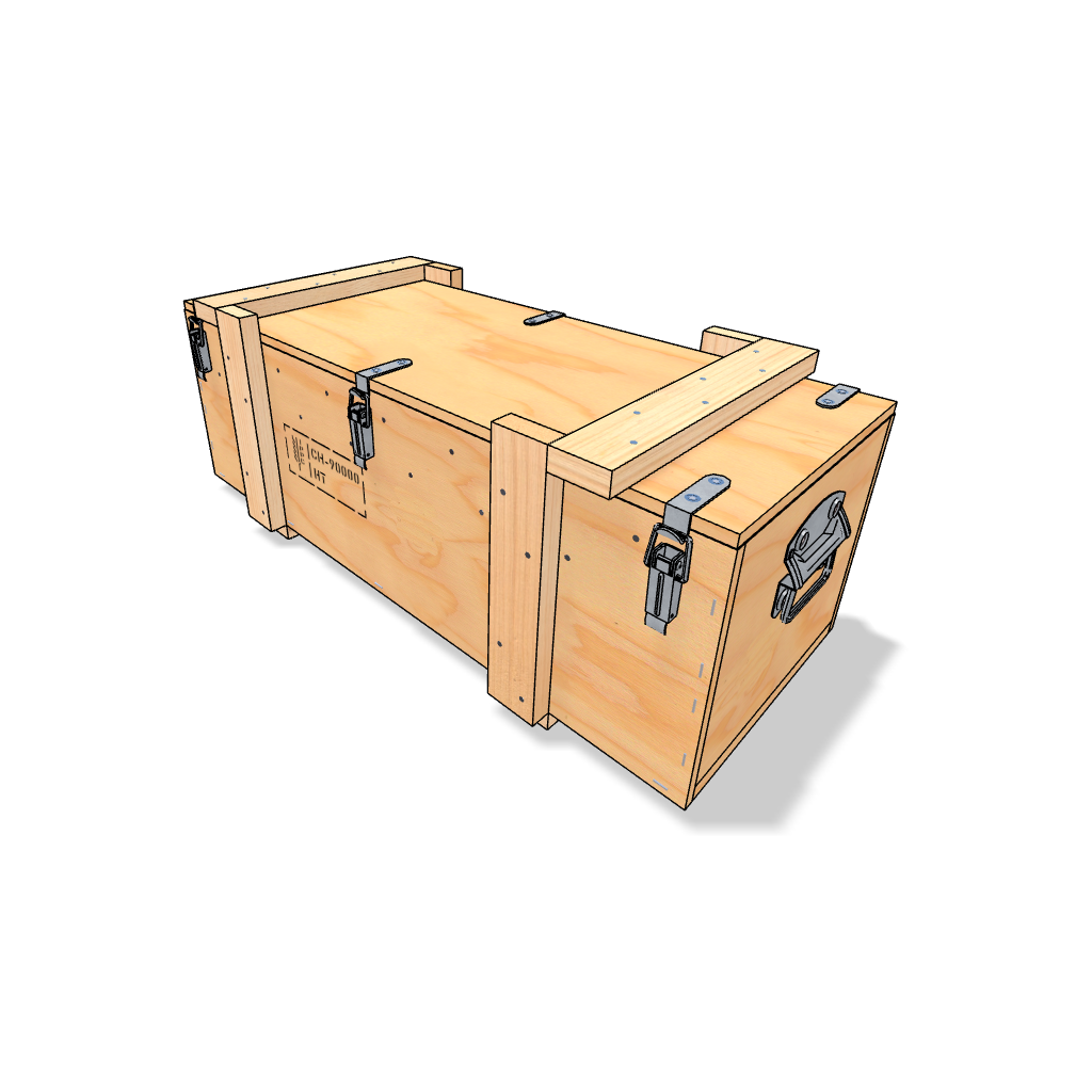 Sperrholzkiste mit Griffen 800 x 300 x 250 [mm]